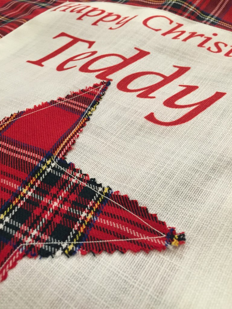 Personalised christmas sack izabela peters tartan personalised kids gift