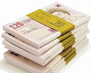 What I'd Really Do With A Lottery Win stacks of money gbp twenty pound notes thousand have a good splurge