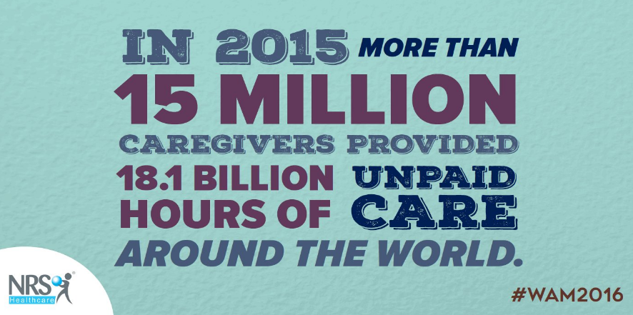 nrs healthcare raising awareness campaign alzheimer's month september dementia difference disease 2015 15 million caregivers provided 18.1 billion hours of unpaid care around the world