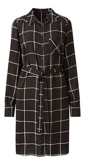 fashion world review breastfeeding wardrobe checked longline dress with buttons and belt